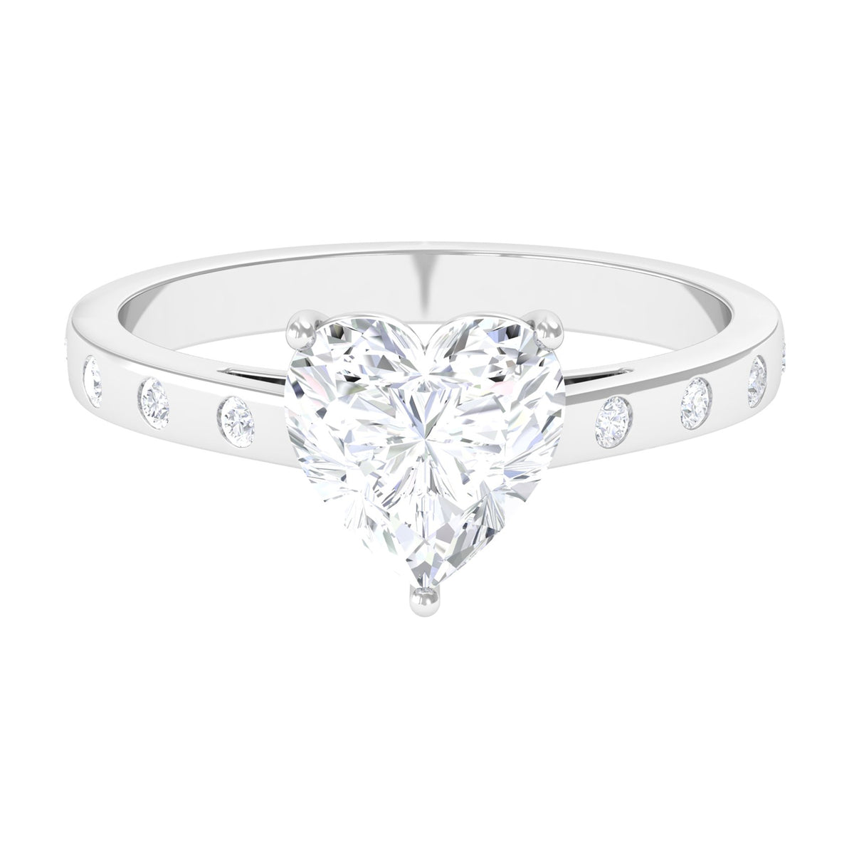 225 Ct Heart Shape Moissanite Engagement Ring In Gold Rosec Jewels 8904