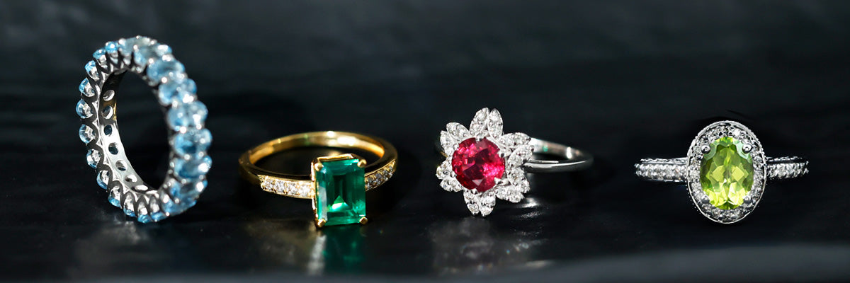 Radiant Love: Colored Gemstone Engagement Rings and Wedding Bands