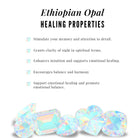 Cushion Cut Real Ethiopian Opal Ring Set with Moissanite Ethiopian Opal - ( AAA ) - Quality - Rosec Jewels