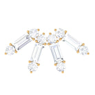 Rosec Jewels-Baguette Moissanite Curved Cartilage Earring