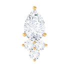 Rosec Jewels-Pear and Round Moissanite Cluster Cartilage Earring