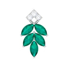 Rosec Jewels-Emerald and Diamond Leaf Cartilage Earring