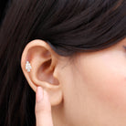 Rosec Jewels-Baguette Moissanite Designer Earring for Helix Piercing