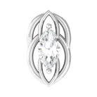 Minimal Marquise Cut Moissanite Gold Cartilage Earring Moissanite - ( D-VS1 ) - Color and Clarity - Rosec Jewels