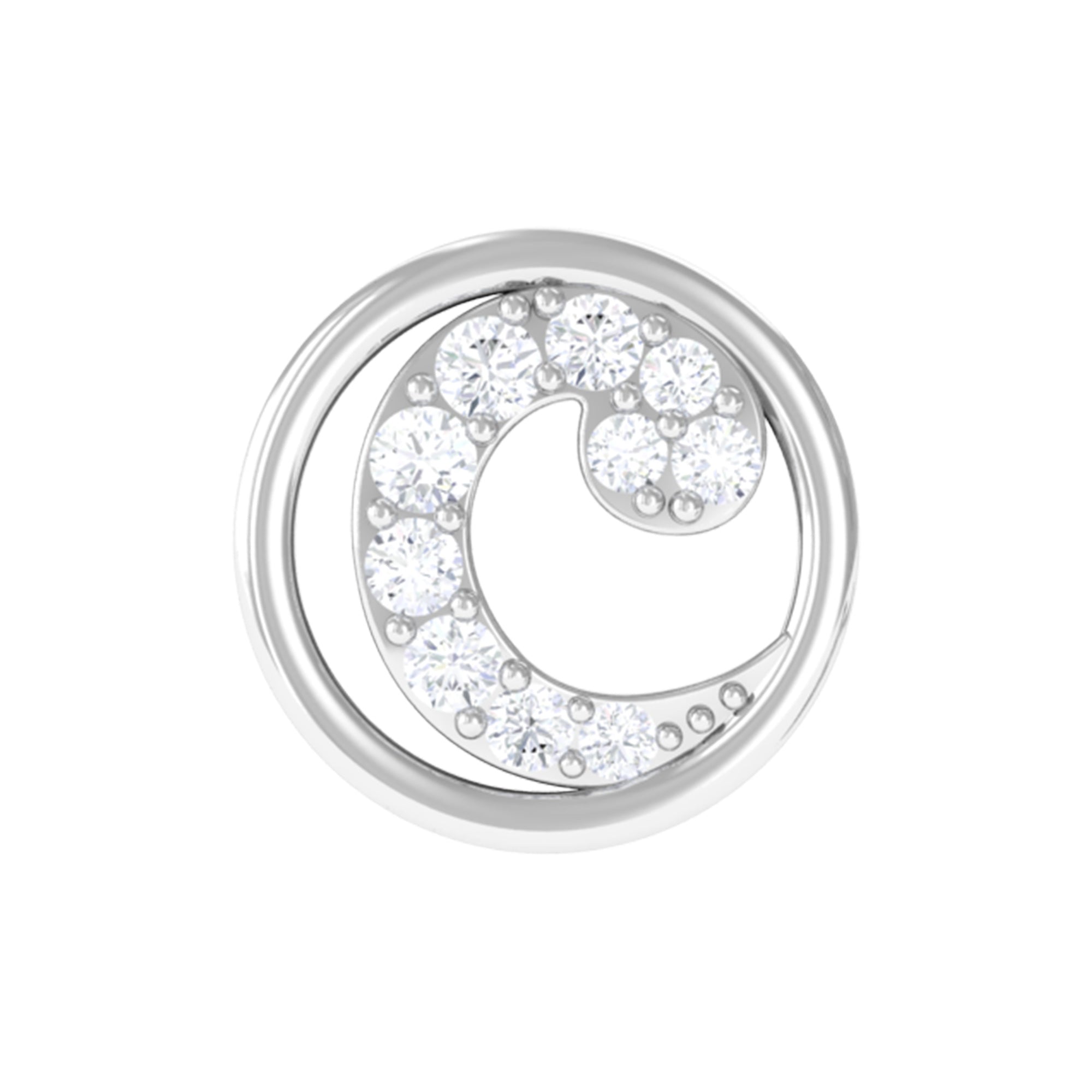 Rosec Jewels-Real Diamond Circle Earring for Cartilage Piercing