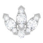 Exquisite Diamond Lotus Flower Earring for Helix Piercing Diamond - ( HI-SI ) - Color and Clarity - Rosec Jewels