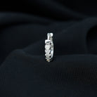 Simple Moissanite Cartilage Hoop Earring in Gold Moissanite - ( D-VS1 ) - Color and Clarity - Rosec Jewels