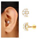 Rosec Jewels-Moissanite Moon and Star Earring for Conch Piercing