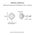 Rosec Jewels-Moissanite Cluster Clover Earring for Helix Piercing