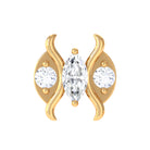 Rosec Jewels-Marquise Moissanite Gothic Second Hole Earring in Gold