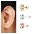 Rosec Jewels-Moissanite Square Geometric Cartilage Earring in Gold