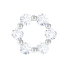 Rosec Jewels-Round Moissanite Circle Eternity Earring for Cartilage Piercing