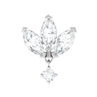 Rosec Jewels-Marquise Diamond Lotus Floral Cartilage Earring