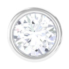 Rosec Jewels-Dainty Moissanite Conch Cartilage Earring in Bezel Setting