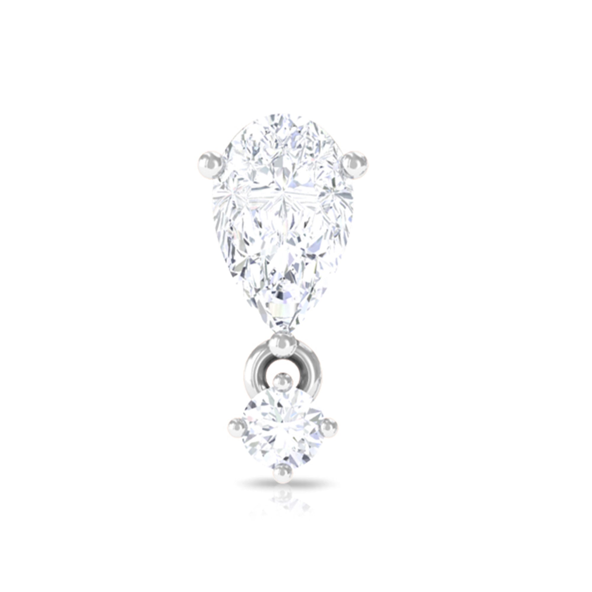 Rosec Jewels-Dainty Moissanite Piercing Earring for Helix