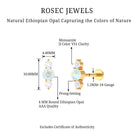 Rosec Jewels-Ethiopian Opal and Moissanite 3 Stone Tragus Earring