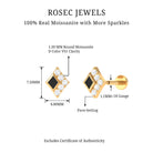 Rosec Jewels-Moissanite and Black Enamel Unique Helix Earring