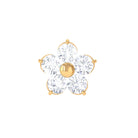 Rosec Jewels-Minimalist Diamond Flower Tragus Earring with Flat Back