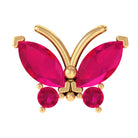 Rosec Jewels-Adorable Marquise Ruby Butterfly Conch Earring