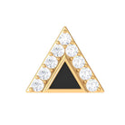 Rosec Jewels-Moissanite and Black Enamel Triangle Cartilage Earring