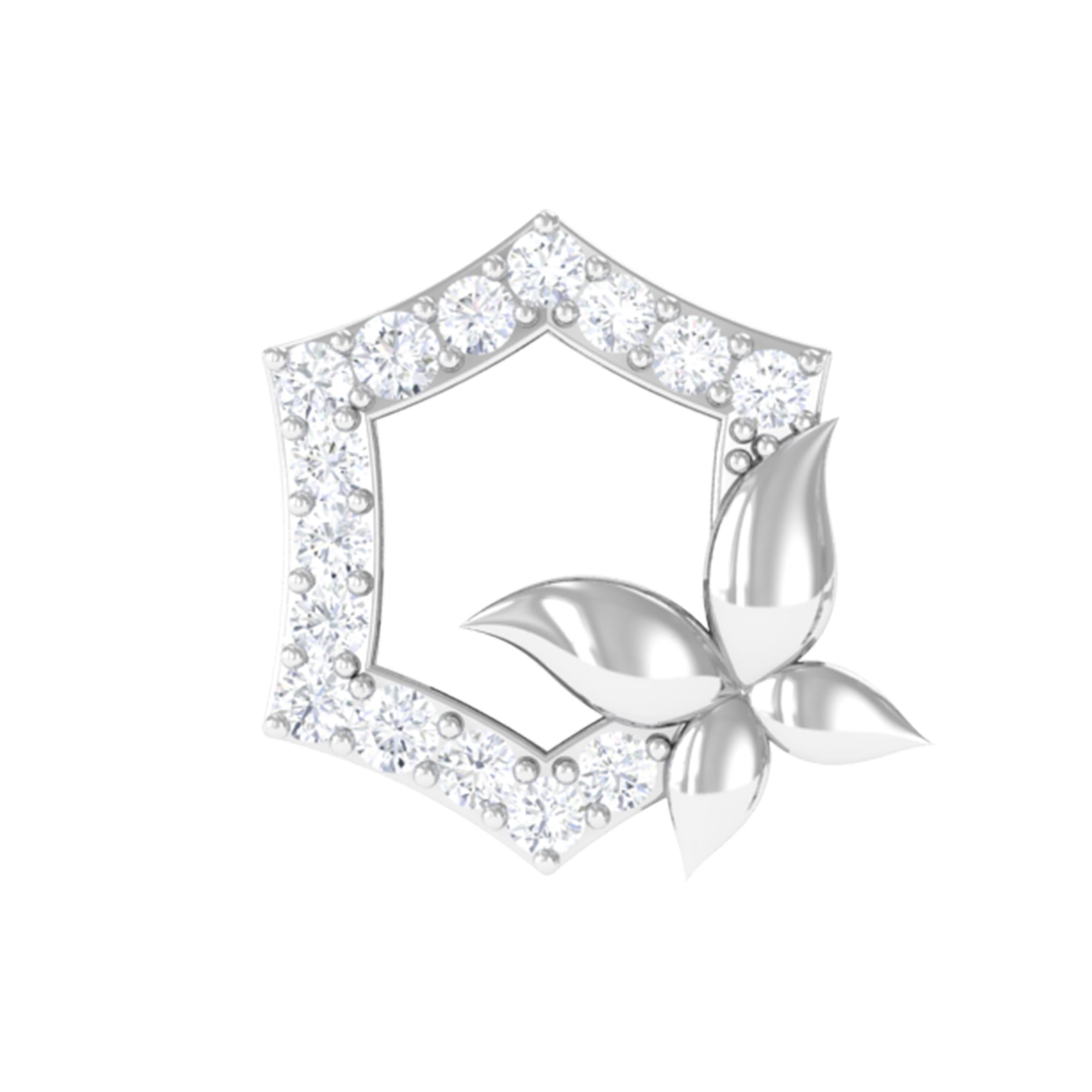 Rosec Jewels-Real Diamond Unique Flower Cartilage Earring