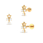 Rosec Jewels-Real Round Diamond Star Tragus Earring