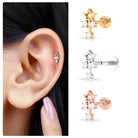 Rosec Jewels-Real Round Diamond Star Tragus Earring