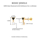 Rosec Jewels-Unique Diamond Triangle Helix Drop Earring with Black Enamel