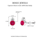 Rosec Jewels-Simple Bezel Set Red Ruby Solitaire Tragus Earring