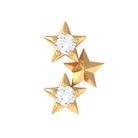 Rosec Jewels-Genuine Round Diamond Three Star Cartilage Earring