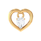 Rosec Jewels-Pear Moissanite Gold Heart Earring for Helix Piercing