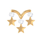 Rosec Jewels-Natural Round Diamond Three Star Cartilage Earring