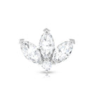 Rosec Jewels-Marquise Diamond Lotus Earring for Cartilage Piercing