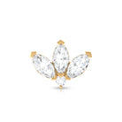 Rosec Jewels-Marquise Diamond Lotus Earring for Cartilage Piercing