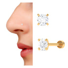 Rosec Jewels-Natural Round Diamond Nose Pin