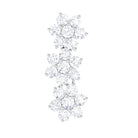 Rosec Jewels-Diamond Three Flower Crawler Earring for Helix Piercing