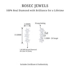 Rosec Jewels-Diamond Three Flower Crawler Earring for Helix Piercing