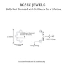 Rosec Jewels-Natural Diamond Curved Floral Earring for Cartilage Piercing