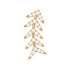 Rosec Jewels-Natural Diamond Leaf Crawler Earring for Helix Piercing