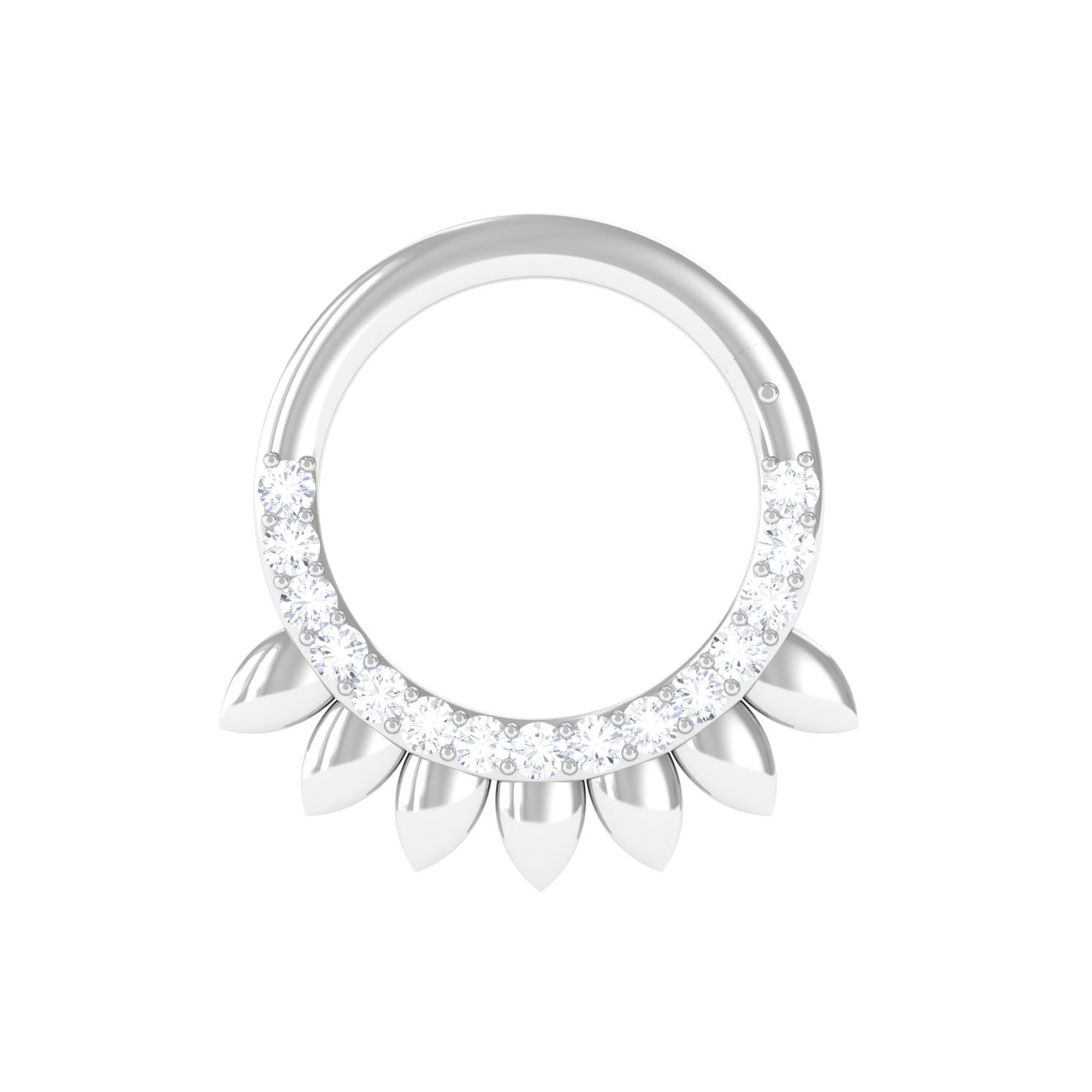 Rosec Jewels-Real Diamond Clicker Hoop Earring for Daith Piercing