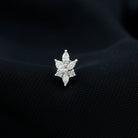 Rosec Jewels-Marquise Diamond Cluster Flower Earring with Flat Back