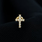 Rosec Jewels-Natural Diamond Cross Cartilage Earring