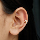 Rosec Jewels-Natural Diamond Star Celestial Earring for Helix Piercing