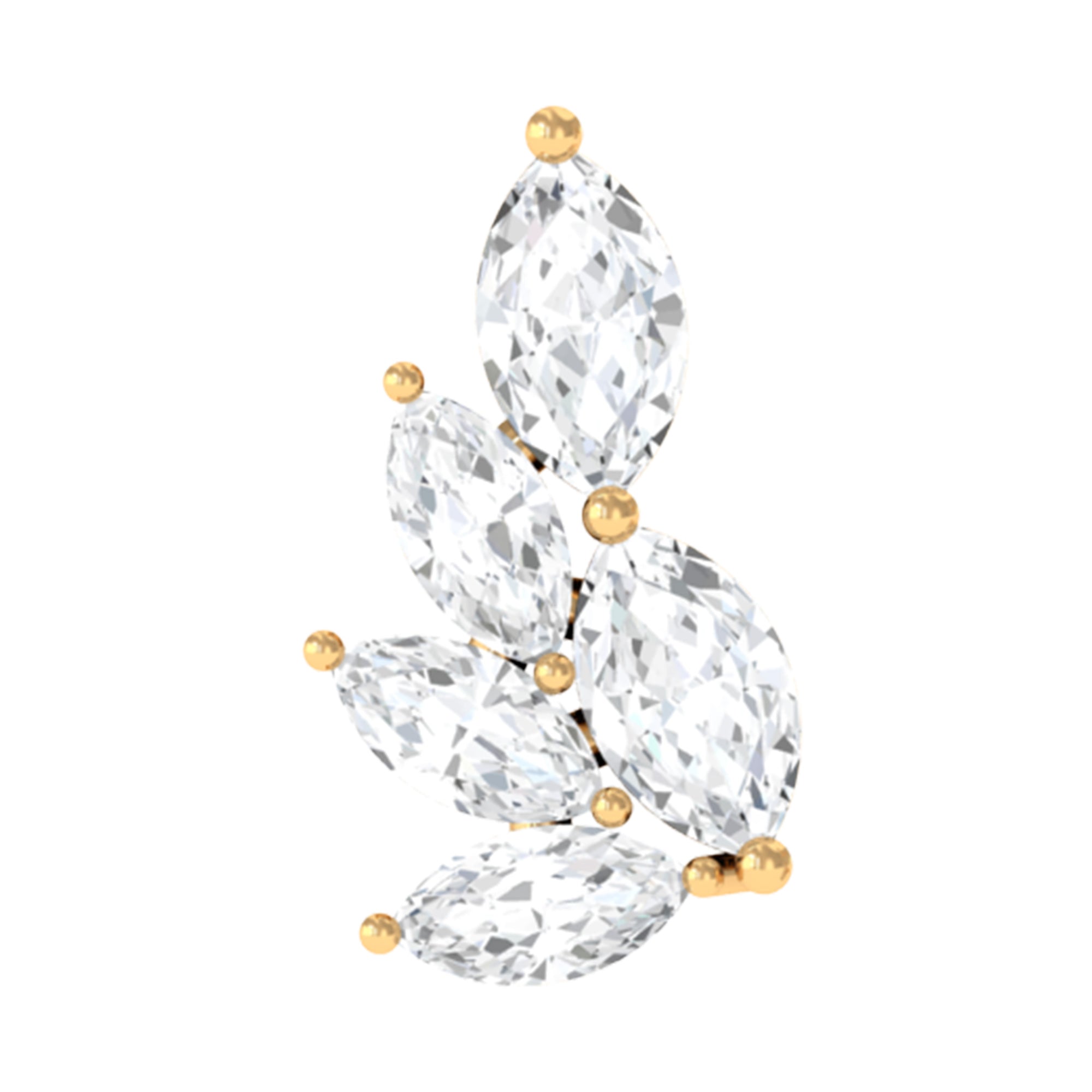 Rosec Jewels-Marquise Diamond Cluster Cartilage Earring