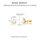 Rosec Jewels-Pear Shape Diamond Solitaire Earring for Helix Piercing