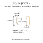 Rosec Jewels-Natural Diamond Star Climber Earring for Helix Piercing