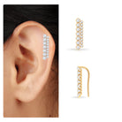 Rosec Jewels-Genuine Diamond Ear Climber Cartilage Earring