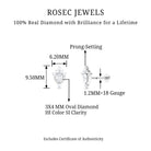 Rosec Jewels-Diamond Floral Cluster Earring for Upper Lobe Piercing