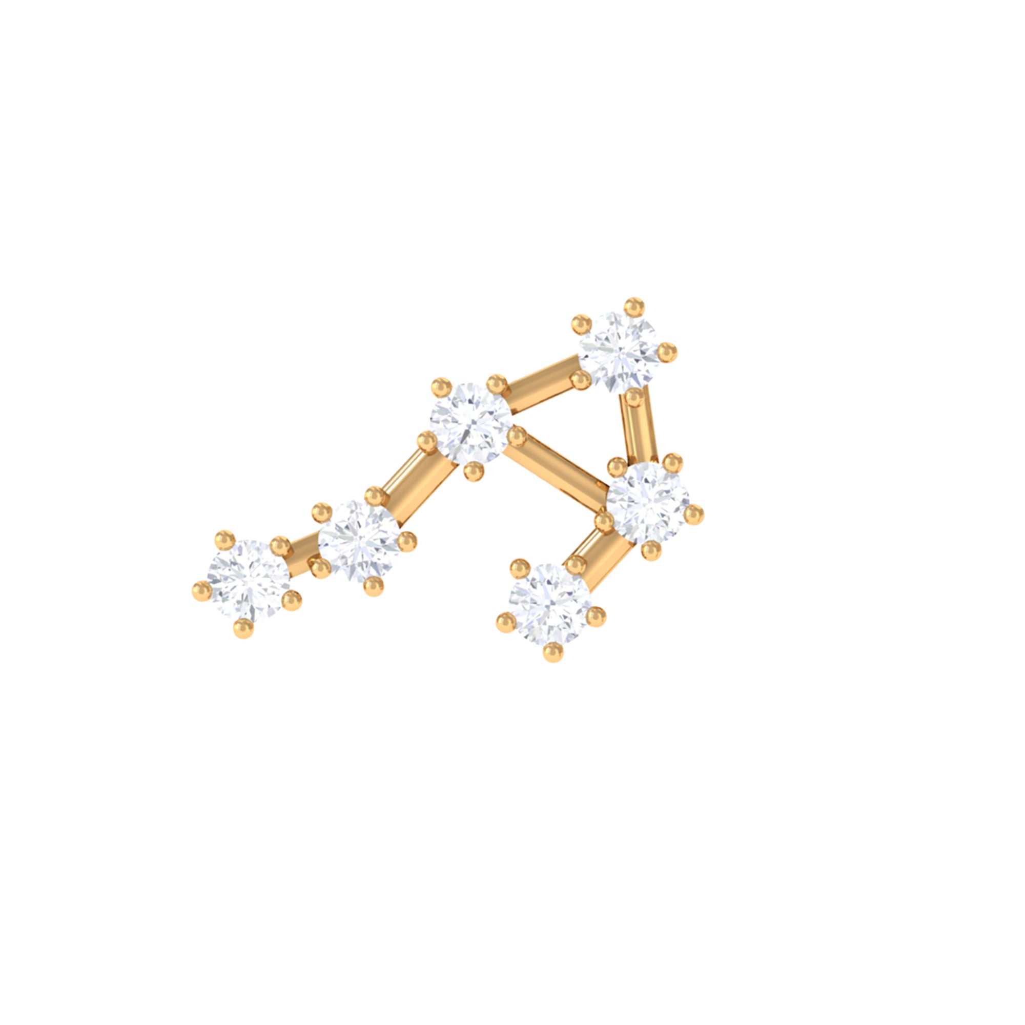 Rosec Jewels-Real Diamond Libra Zodiac Constellation Earring