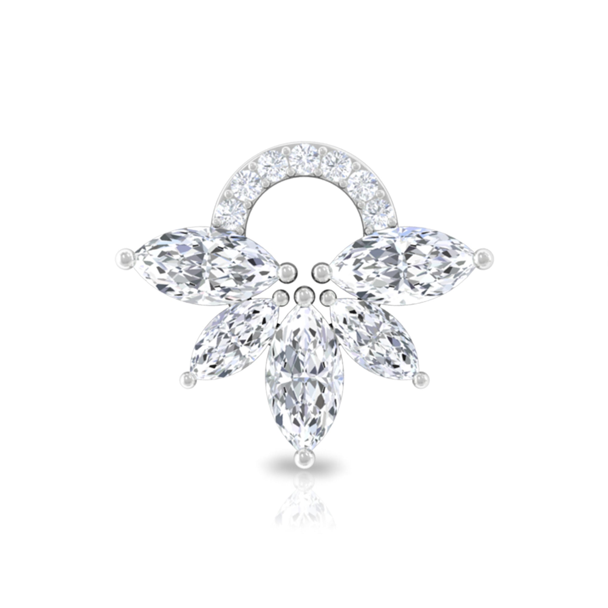 Rosec Jewels-Unique Marquise Diamond Cartilage Piercing Earring